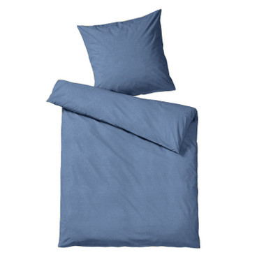 Linon-Bettwäsche aus reiner Bio-Baumwolle, taubenblau